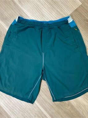 Birddogs Shorts Mens XXL Teal Green Built In Liner Athletic Gym Running